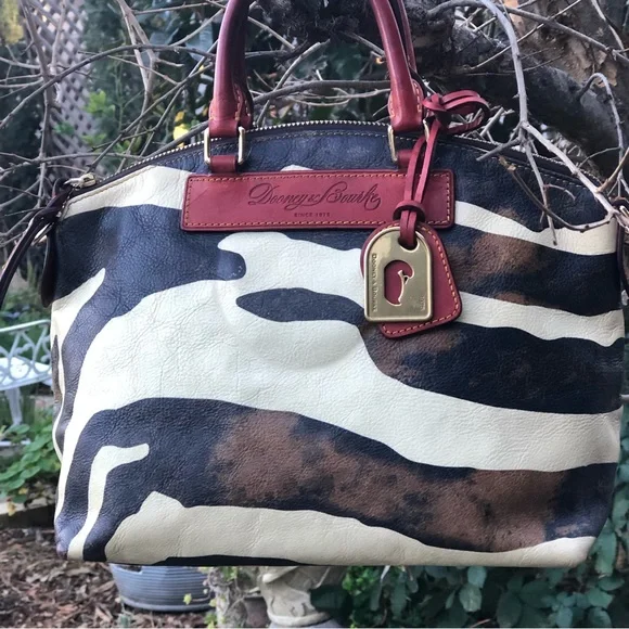 Dooney & Bourke Florentine Vachetta Zebra Satchel/Tote - Picture 3 of 11